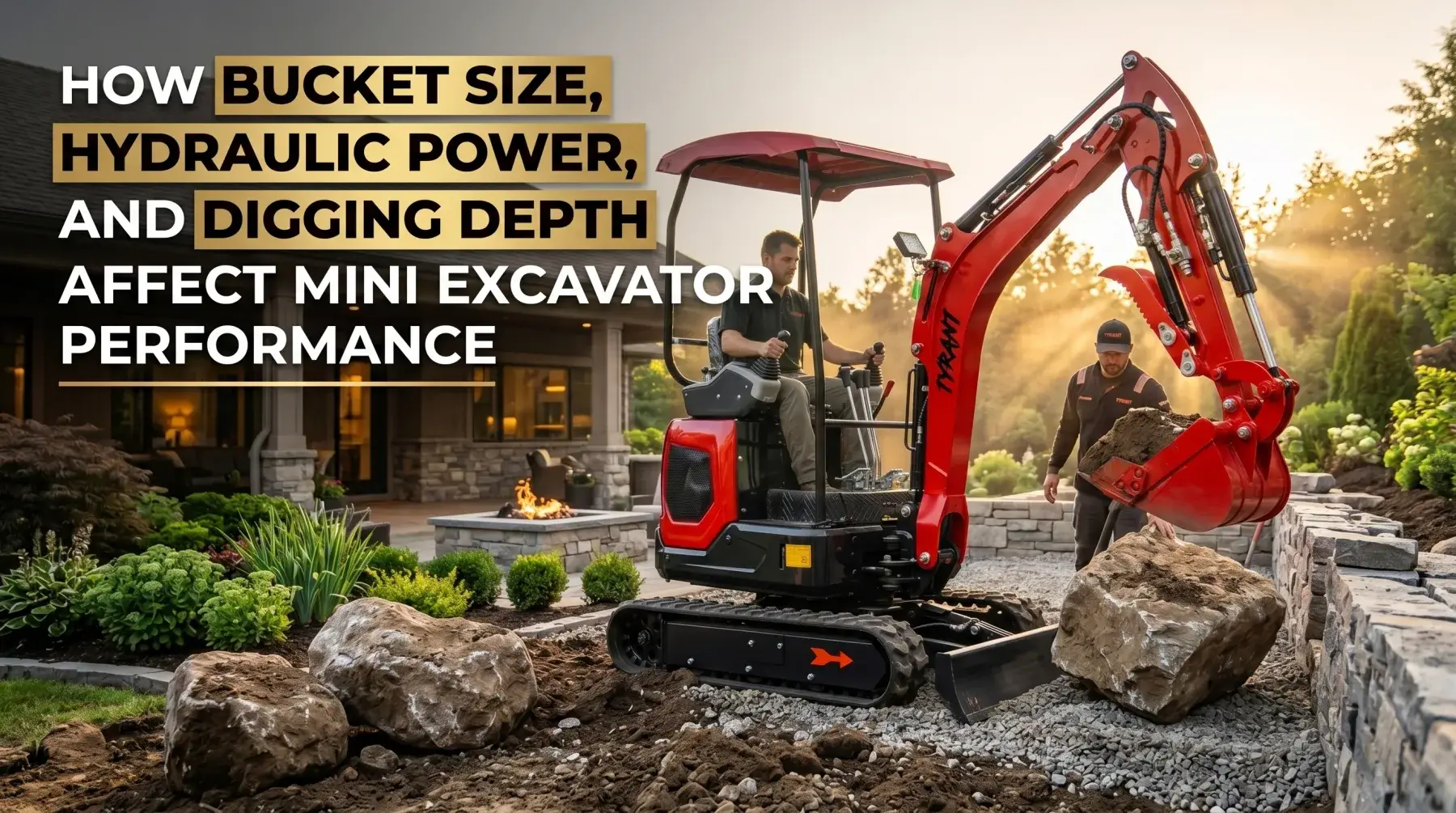 How Bucket Size, Hydraulic Power, and Digging Depth Affect Mini Excavator Performance