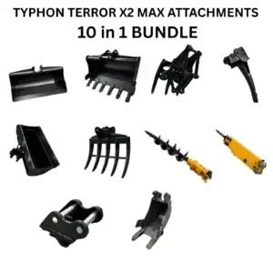 Ultimate 10 in 1 Attachment for TYPHON TERROR X2 Pro & X2 Max Mini Excavator