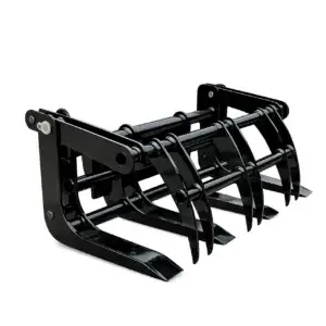 TYPHON Skoop Heavy-Duty Wheel Loader Log Grapple 295 lbs Robust Log & Brush Handler with 6+4 Tine Grip