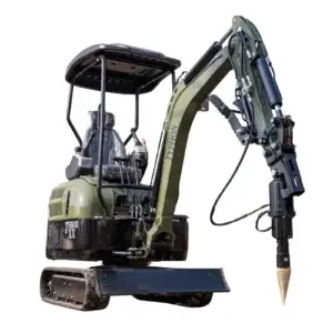 Mini Excavator Hydraulic Wood Splitter Drill Attachment 150mm TYPHON Compatible