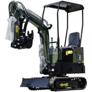 TYPHON TERROR X STORM Mini Excavator – 1 Ton Trench Digger with Canopy, Hydraulic Thumb Clip, Bucket USA
