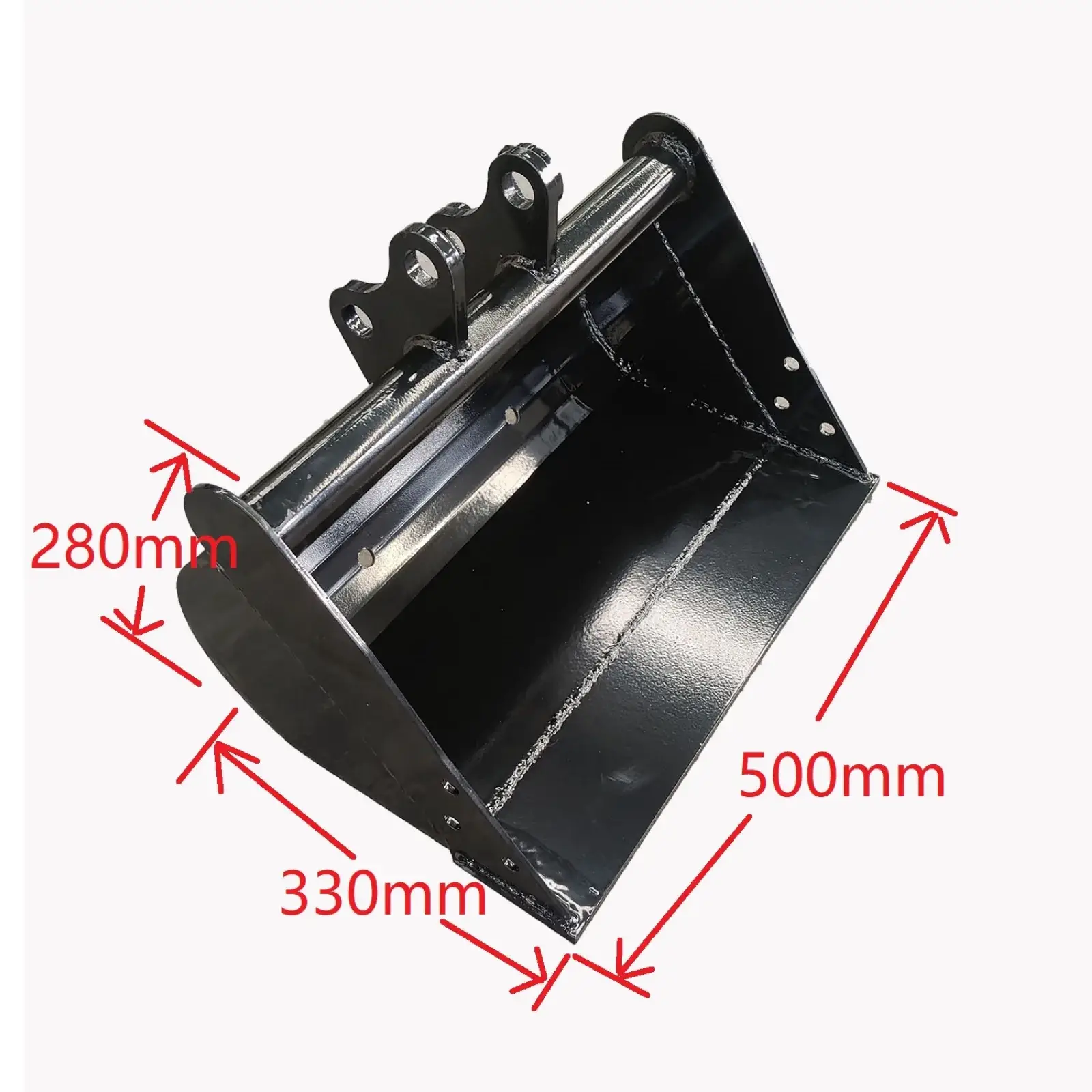 500mm Plain Mud Bucket: Attachment for TYPHON Mini Excavators USA