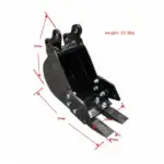 200mm Narrow Bucket: Attachment for TYPHON Mini Excavators USA