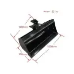 Excavator Attachment 1000mm Tilt Bucket 39" Hydraulic Tilting Bucket Heavy Duty USA TERROR X2 PRO