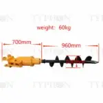 2.5 ton Excavator Attachment Hydraulic Earth Auger Post Hole Digger 8inch Diameter TERROR X2 PRO