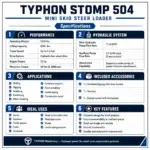 Brand New TYPHON STOMP 1,800lbs Mini Skid Steer 23.5HP Wheel Gas EPA B & S Engine USA