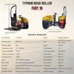 TYPHON Fury 10 Mini Road Roller 1Ton Hydraulic oil B&S 13.5hp gas USA air-cooled