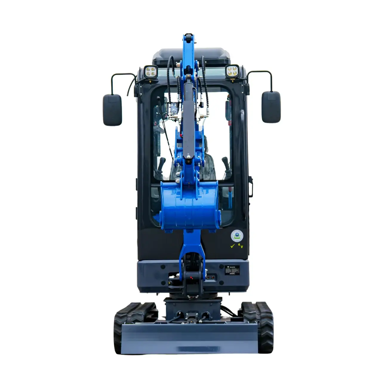TYPHON TERROR XIX Prestige AC/Heater Cabin Mini Excavator 4200lbs 20.4 HP Kubota D902 with Boom Swing, Retractable Tracks