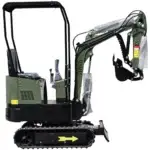 TYPHON TERROR X STORM Mini Excavator – 1 Ton Trench Digger with Canopy, Hydraulic Thumb Clip, Bucket USA
