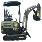 4,000 lb TYPHON TERROR XX Mini Excavator Rubber Track with Kubota D902 Diesel Engine USA