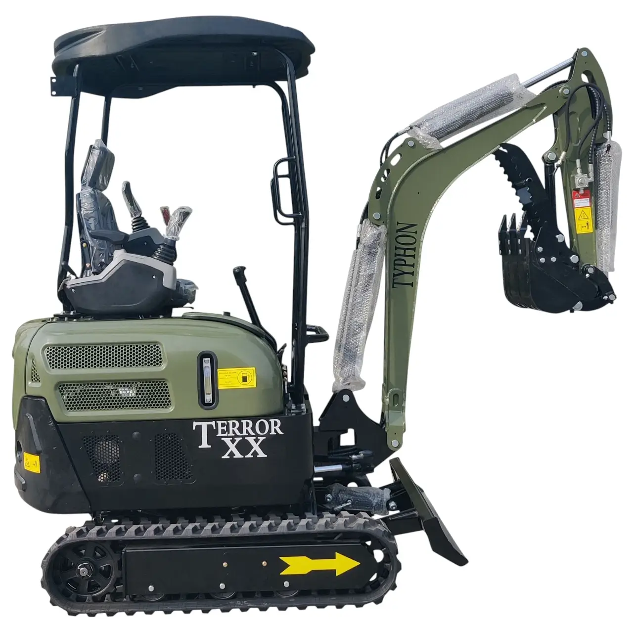 4,000 lb TYPHON TERROR XX Mini Excavator Rubber Track with Kubota D902 Diesel Engine USA