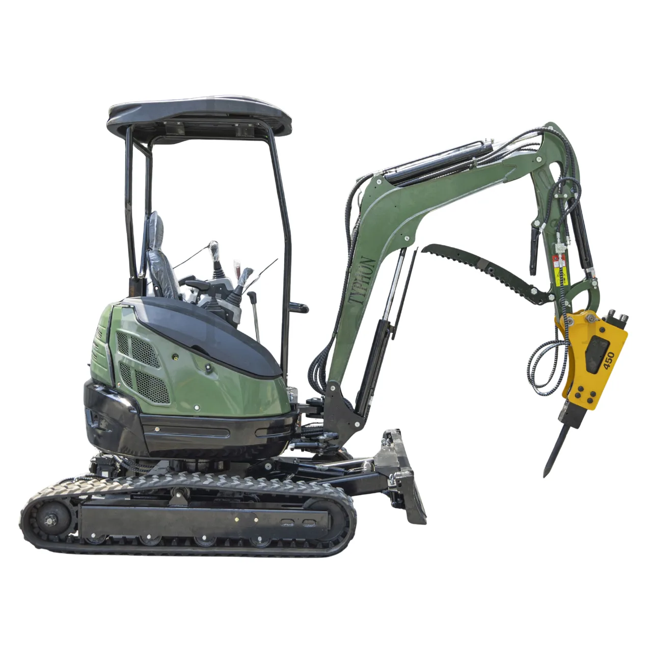 Hydraulic Hammer Attachment Hydraulic Breaker Hammer for TERROR XXV and other 2.1-3 Ton Mini Excavators USA