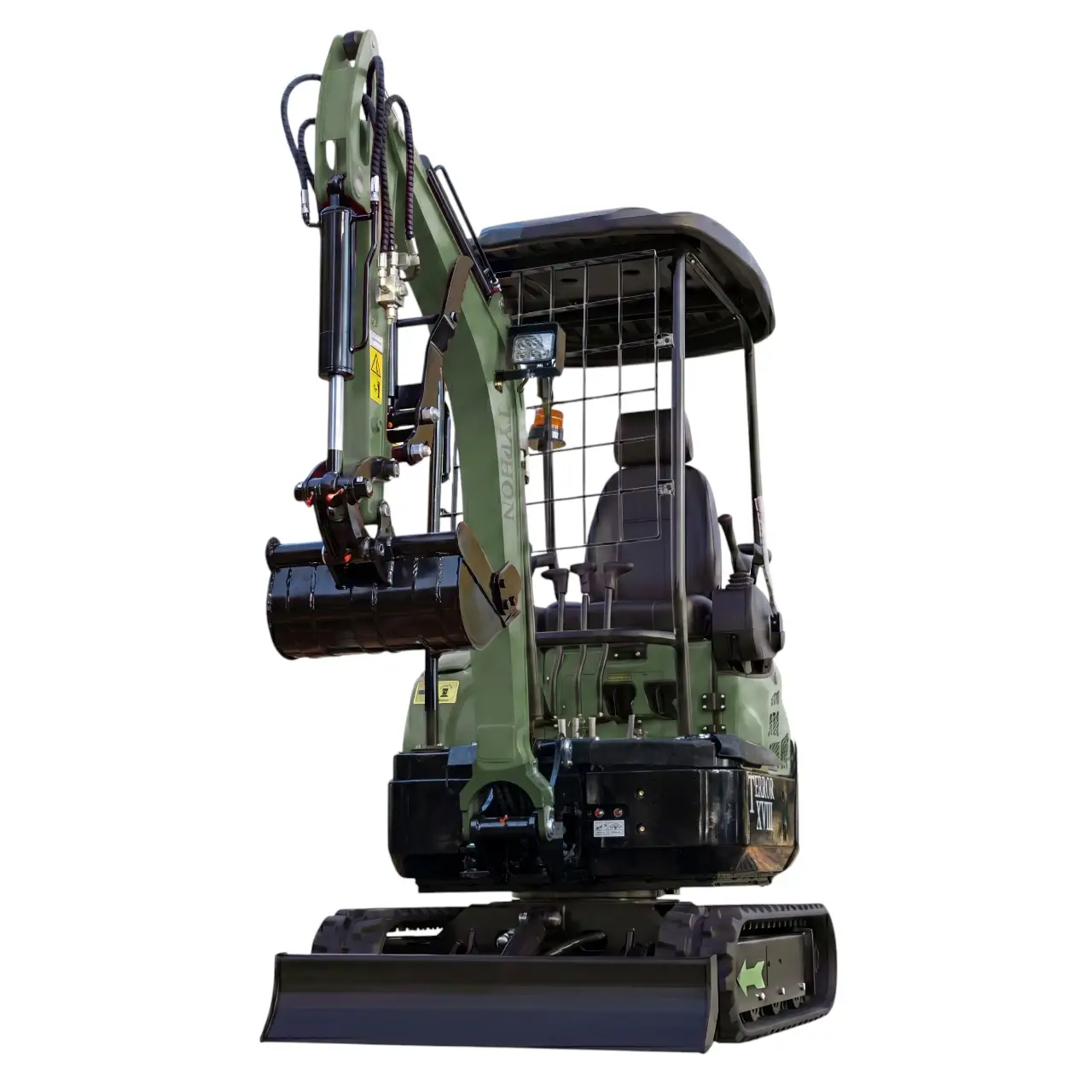 4,000 lb TYPHON TERROR XVIII Mini Excavator Rubber Track with Kubota Diesel Engine USA