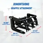 TYPHON Skoop Heavy-Duty Wheel Loader Log Grapple 295 lbs Robust Log & Brush Handler with 6+4 Tine Grip