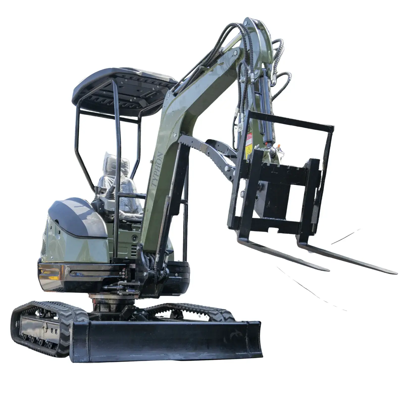 Pallet Fork Attachment Adjustable Stabilizer Bar USA for TERROR XXV and other 2.1-3 Ton Mini Excavators