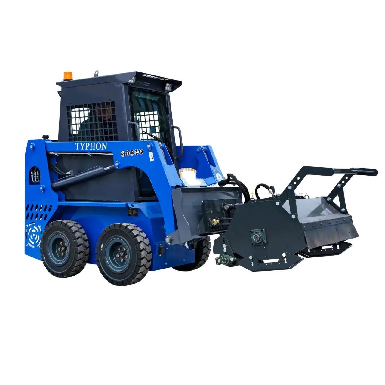 New TYPHON STOMP X1300 & STOMP 509 Mini Skid Steer Forestry Mulcher Attachment
