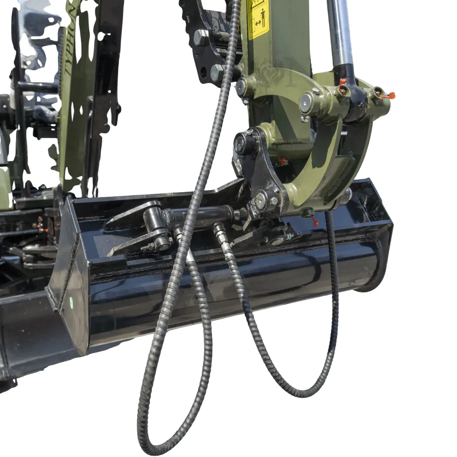 800mm Tilting Bucket Attachment Hydraulic Digging Bucket USA for TERROR XXV and other 2.1-3 Ton Mini Excavators