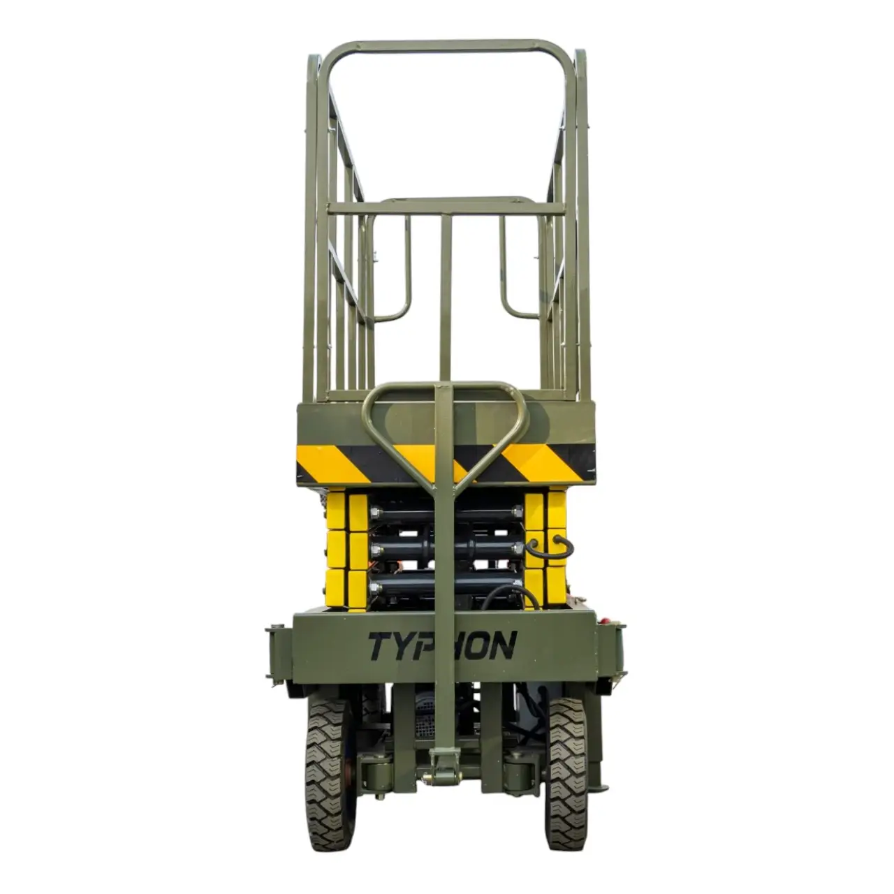 TYPHON xFlex-2037W Walk-Behind Scissor Lift comes with 20ft Working Height and Manual outriggers 1102 lbs load capacity 110V Electric