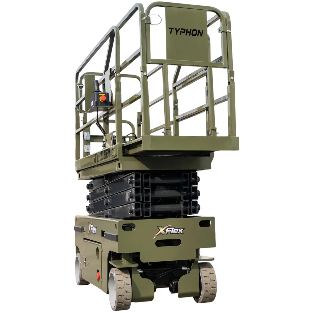 TYPHON xFLEX-2031EM 1.2 Ton Electric Mini Scissor Lift with 20ft Max Platform Height and 19.7" Platform Extend