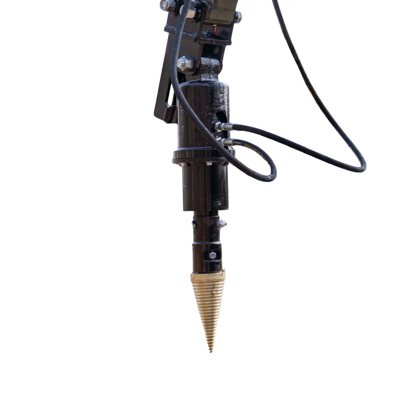 Mini Excavator Hydraulic Wood Splitter Drill Attachment 150mm TYPHON Compatible