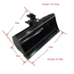 600mm Tilting Bucket: Attachment for TYPHON Mini Excavators USA