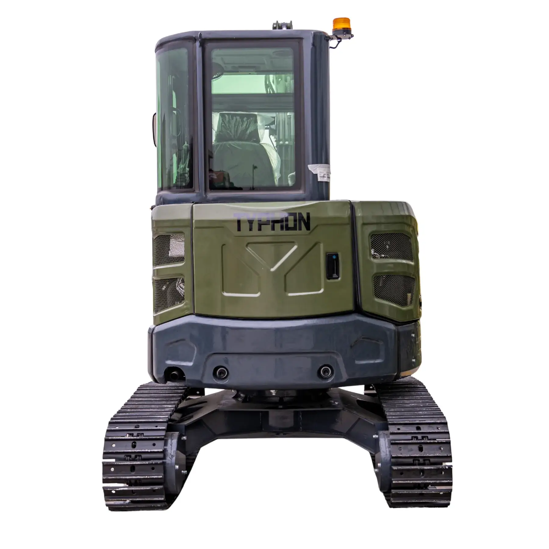 TYPHON KUVUO 4.0 four ton cabin mini excavator w Kubota D1703 Diesel engine Metal Tracks, Boom Swing, AC Heater, Hydraulic Control