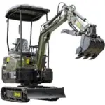 TYPHON TERROR XIII PRO Mini Excavator – 1.3 Ton Trench Digger with Canopy, Hydraulic Thumb Clip, 22.1hp Honda Engine USA