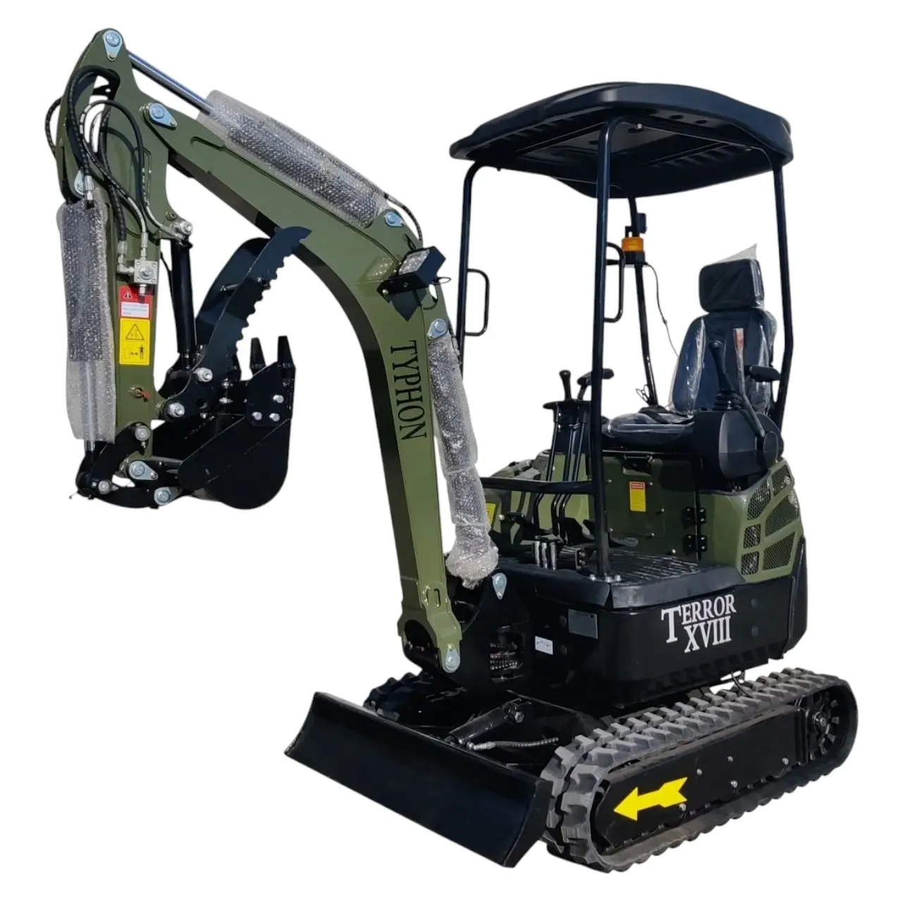 4,000 lb TYPHON TERROR XVIII Mini Excavator Rubber Track with Kubota Diesel Engine USA
