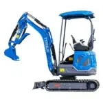 TYPHON TERROR XIX STORM Mini Excavator – 4000lbs Trench Digger with Boom Swing, Canopy, Retractable Tracks