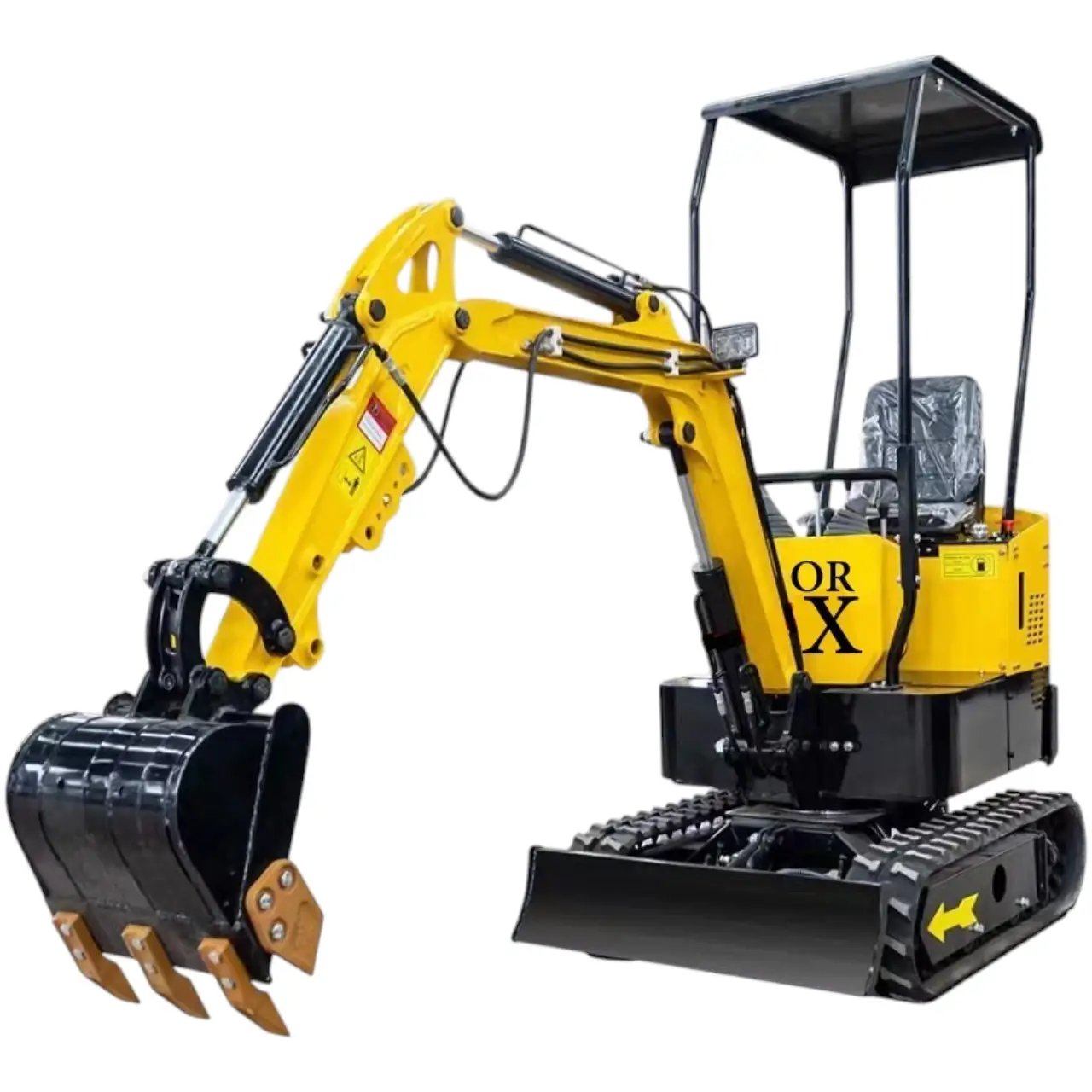 TYPHON TERROR X STORM Mini Excavator – 1 Ton Trench Digger with Canopy, Hydraulic Thumb Clip, Bucket USA
