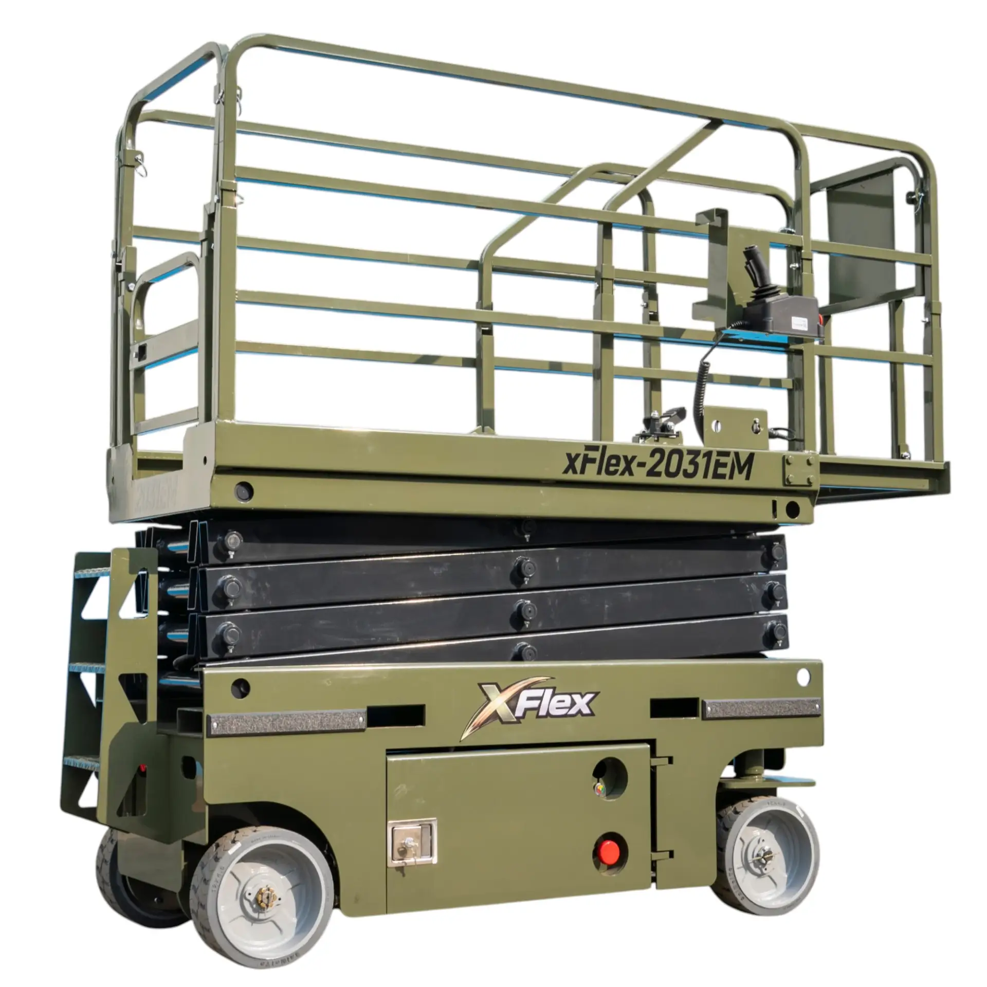TYPHON xFLEX-2031EM 1.2 Ton Electric Mini Scissor Lift with 20ft Max Platform Height and 19.7" Platform Extend