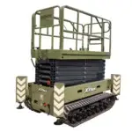 TYPHON xFlex-4068ET Electric Rubber Track Scissor Lift 3.2 Ton with 5.4HP Hydraulic Pump Motor Drive and Hydraulic Lifting Cylinder, 40 ft Max Lifting Height