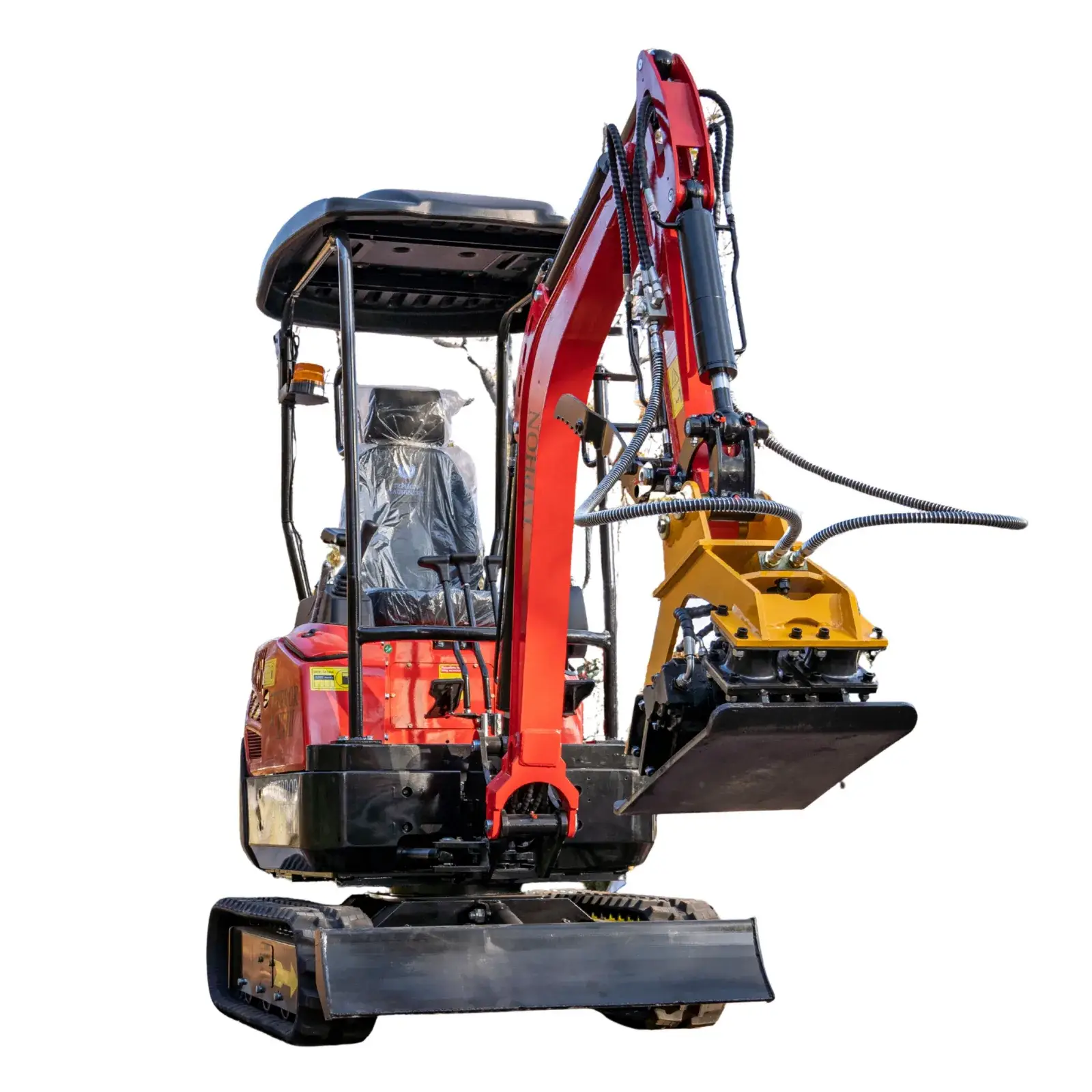 TYPHON Compatible Hydraulic Plate Compactor Attachment for Mini Excavators 1 Ton to 2 Ton