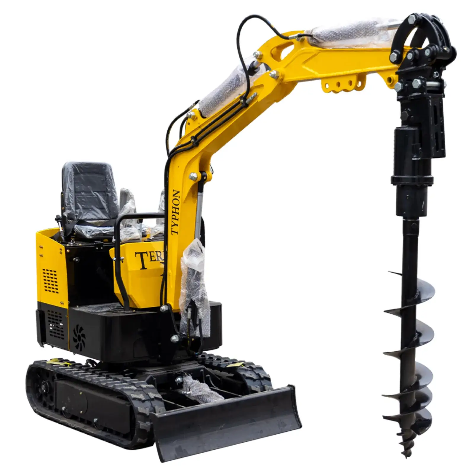 TYPHON Attachments Auger Drill Attachment for Mini Excavators Machinery USA