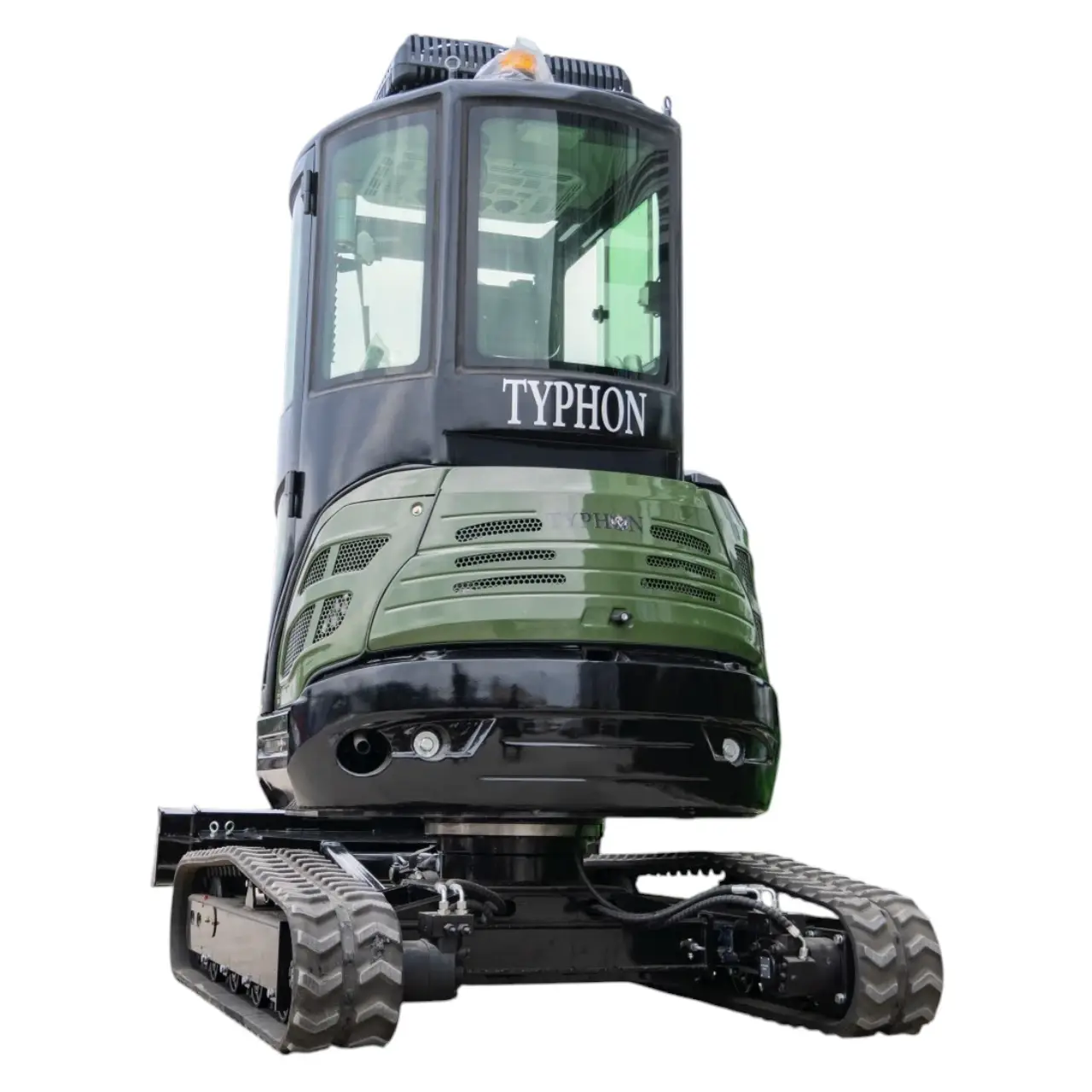 TYPHON TERROR XXV Diesel Mini Excavator 2.7 Ton, 25.1 hp Kubota D1105 RetractableTracks, AC Cabin