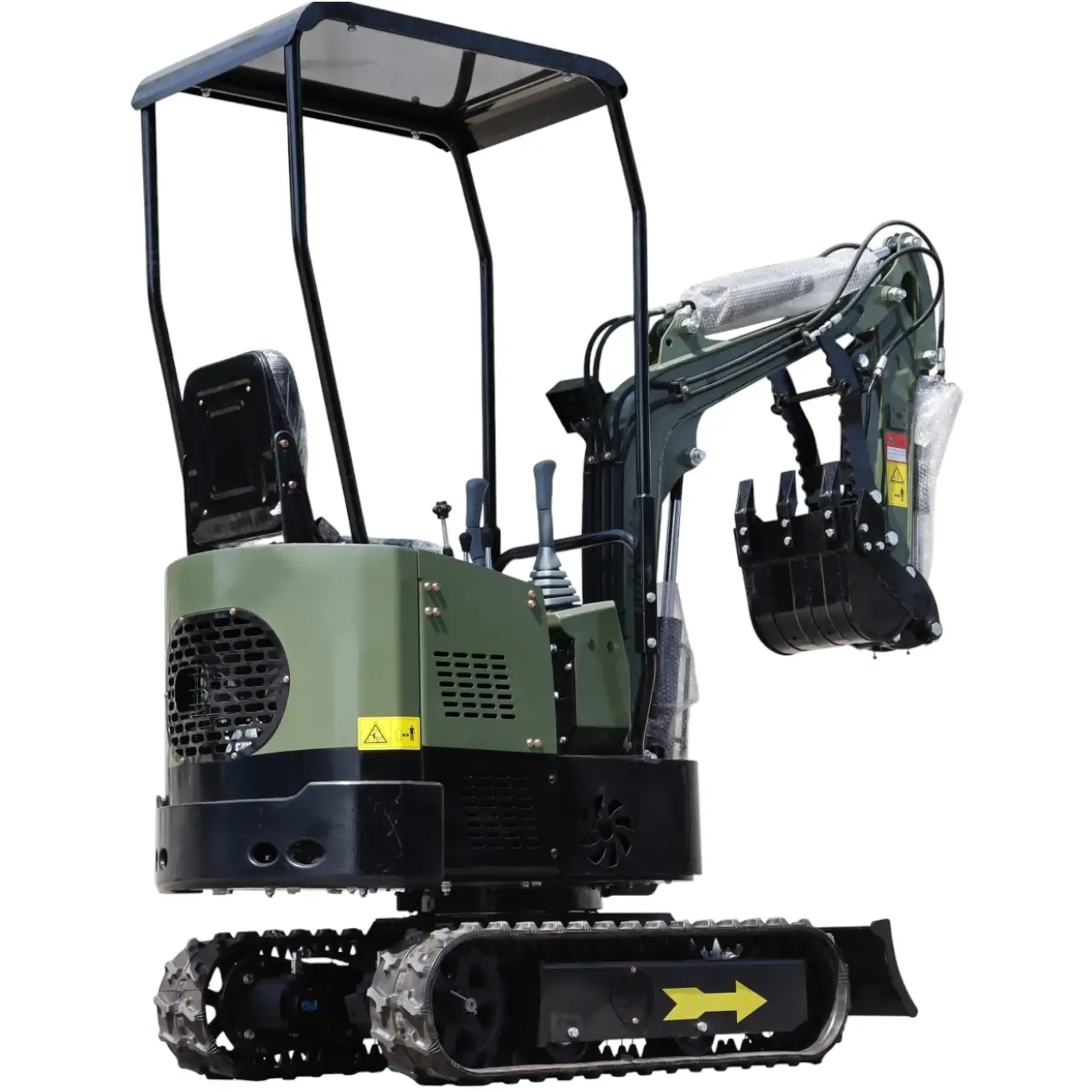 TYPHON TERROR X STORM Mini Excavator – 1 Ton Trench Digger with Canopy, Hydraulic Thumb Clip, Bucket USA