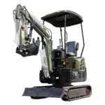 TYPHON TERROR XIII Mini Excavator – 1.3 Ton Trench Digger with Canopy, Hydraulic Thumb Clip, 13.5hp B&S Engine USA