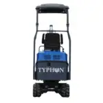 TYPHON TERROR XI STORM Mini Excavator – 1.1 Ton Trench Digger with Boom Swing, Hydraulic Thumb Clip, Bucket USA