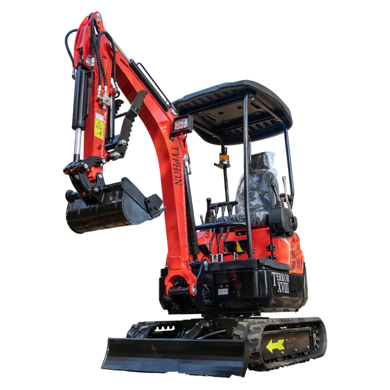 New 4,000 lb TYPHON Lux Mini Excavator Rubber Track with Kubota Diesel Engine USA
