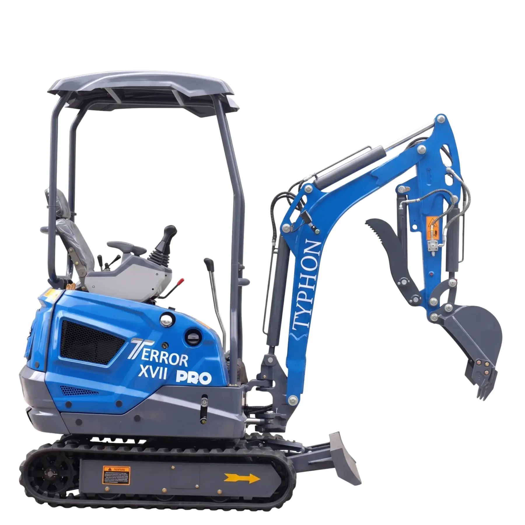 New TYPHON TERROR XVII PRO 3800 lb Mini Excavator – Kubota Diesel, Premium Hydraulics, 14kN Dig Force, Boom Swing