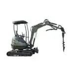 Auger Attachment 7.9in Auger Bit Earth Drilling USA for TERROR XXV and other 2.1-3 Ton Mini Excavators