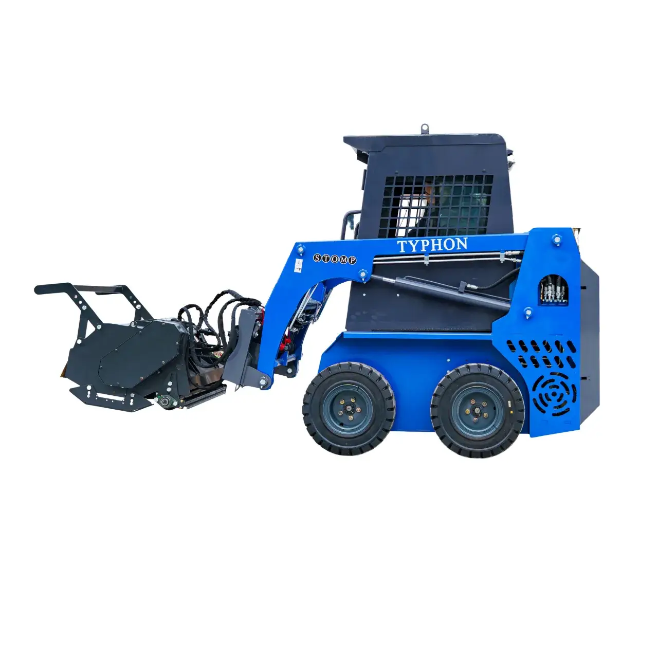 New TYPHON STOMP X1300 & STOMP 509 Mini Skid Steer Forestry Mulcher Attachment