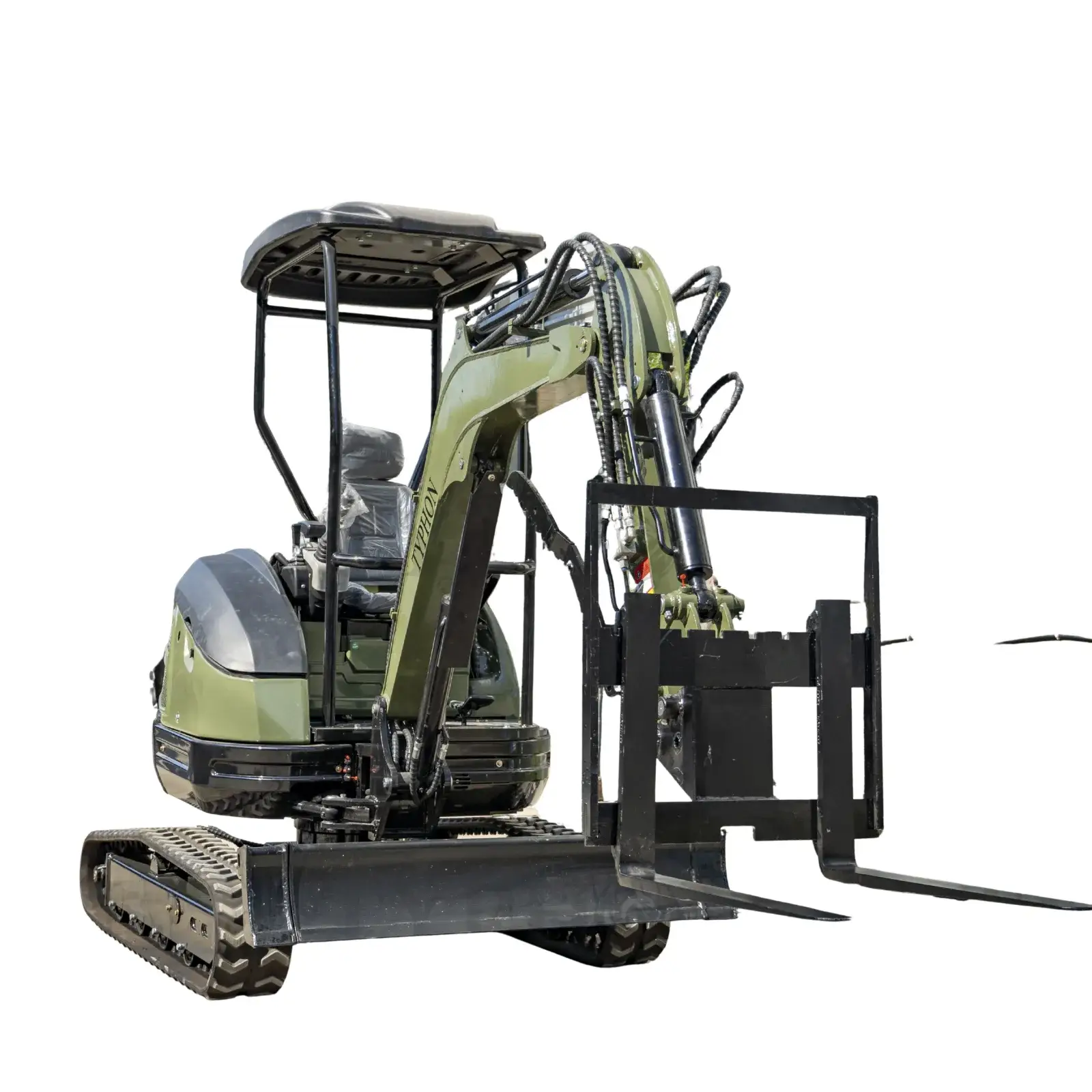 Pallet Fork Attachment Adjustable Stabilizer Bar USA for TERROR XXV and other 2.1-3 Ton Mini Excavators