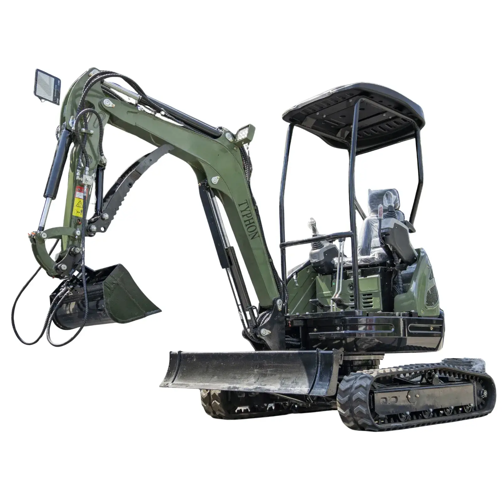 800mm Tilting Bucket Attachment Hydraulic Digging Bucket USA for TERROR XXV and other 2.1-3 Ton Mini Excavators