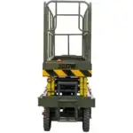 TYPHON xFlex-2037W Walk-Behind Scissor Lift comes with 20ft Working Height and Manual outriggers 1102 lbs load capacity 110V Electric