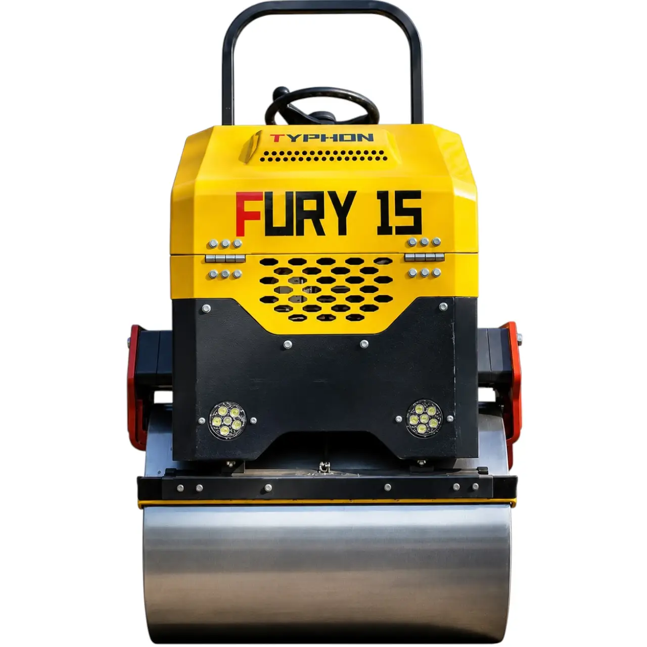 TYPHON FURY 15 Mini Road Roller 1.5Ton 13.5 hp B&S Gas Engine Hydraulic Steering