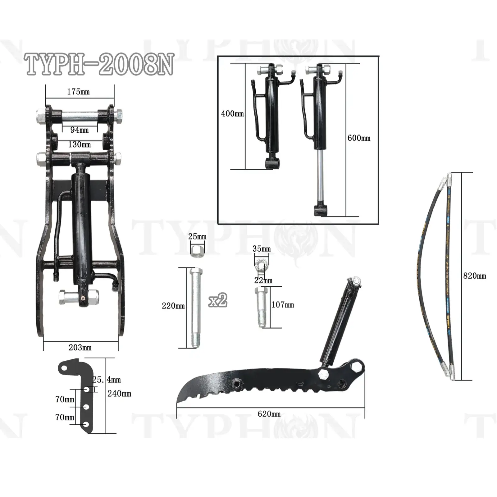 New Generic Attachment Hydraulic Thumb Clip For Mini Excavators