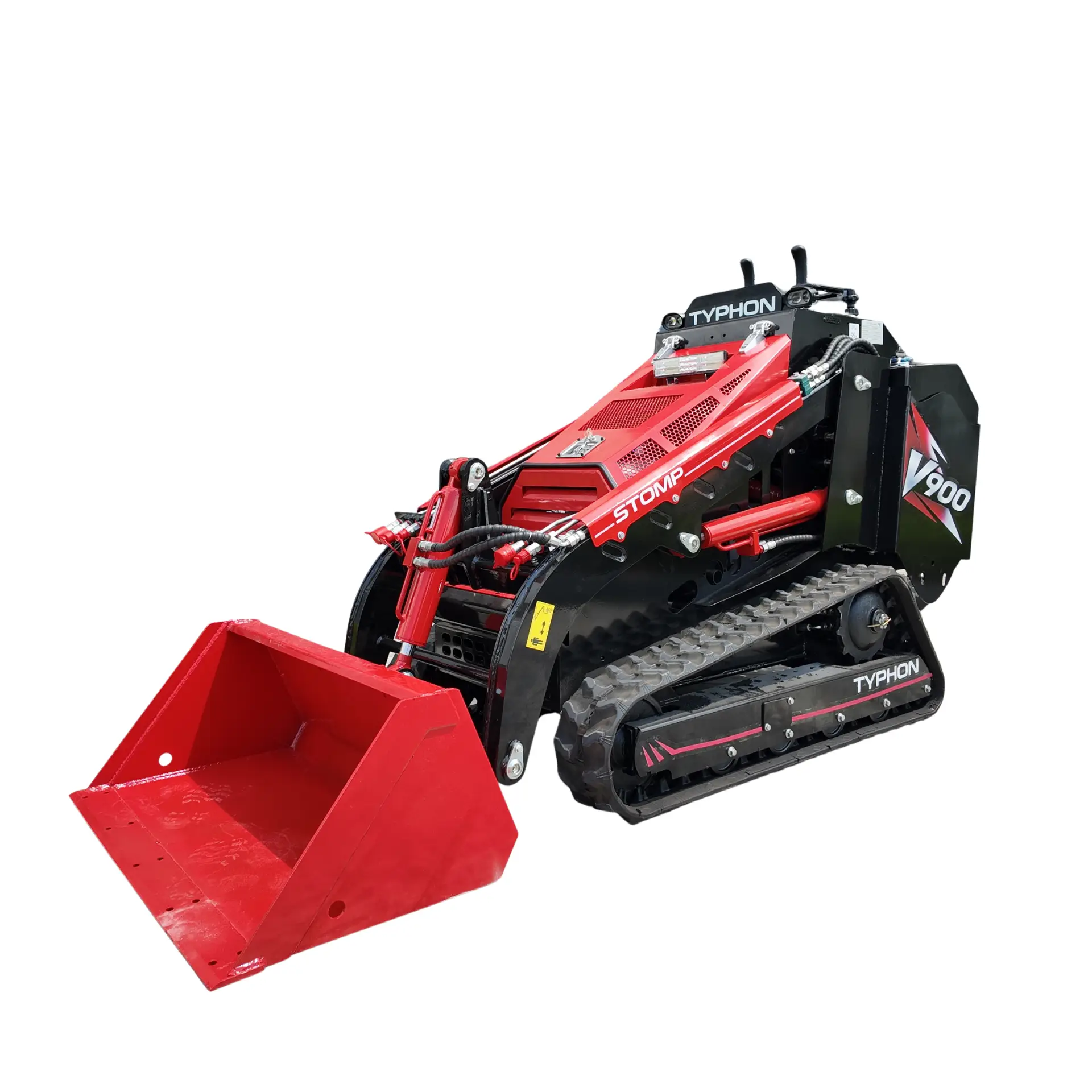Brand New TYPHON STOMP V900 1.4 Ton Mini Track Loader Featuring Dual Auxiliary Hydraulics & Kubota D1105 25HP USA Engine