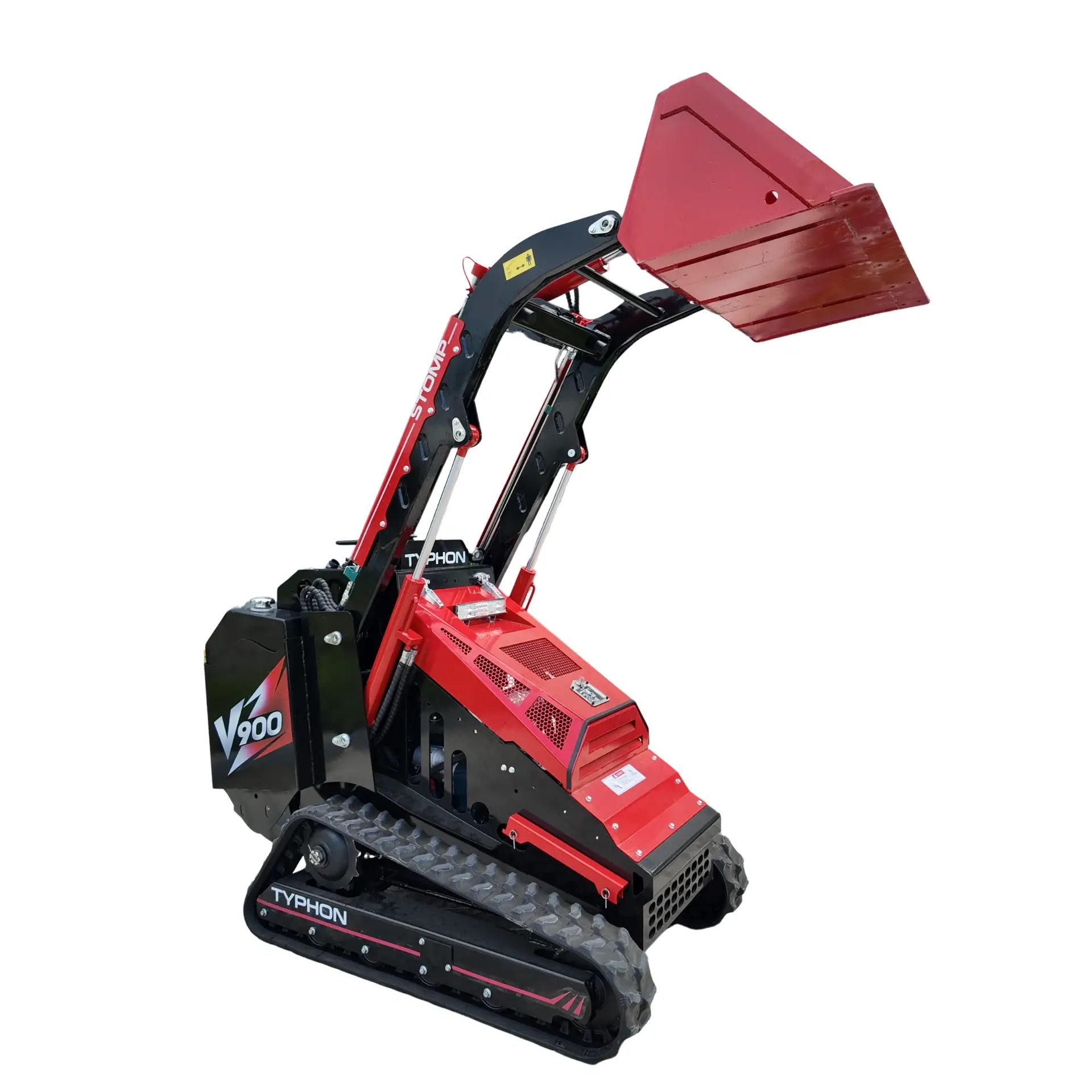 Brand New TYPHON STOMP V900 1.4 Ton Mini Track Loader Featuring Dual Auxiliary Hydraulics & Kubota D1105 25HP USA Engine