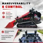 Brand New TYPHON STOMP V900 1.4 Ton Mini Track Loader Featuring Dual Auxiliary Hydraulics & Kubota D1105 25HP USA Engine